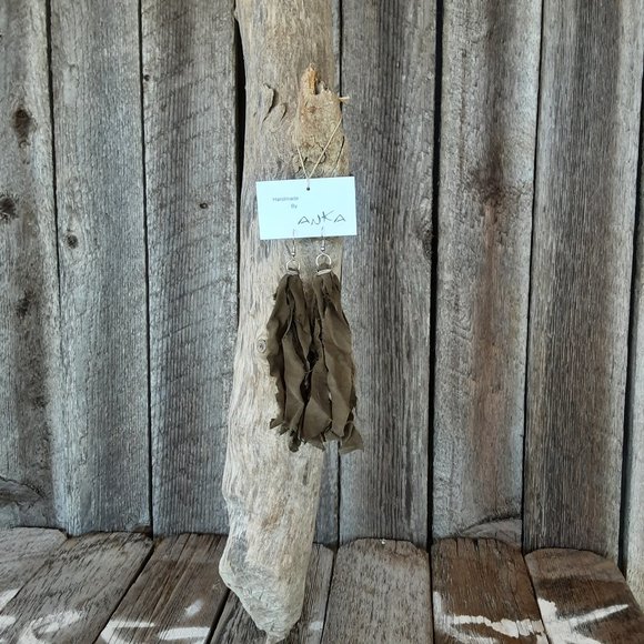 Handmade Fabric Earrings - Picture 2 of 7